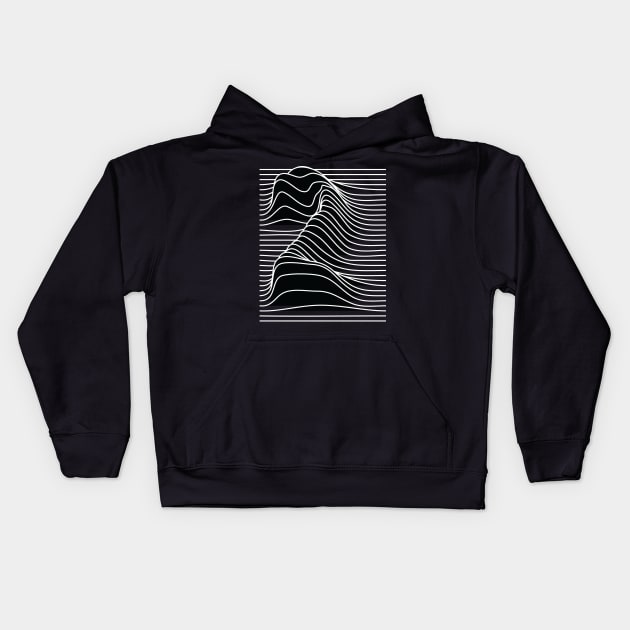 number 2 wavy lines Kids Hoodie by lkn